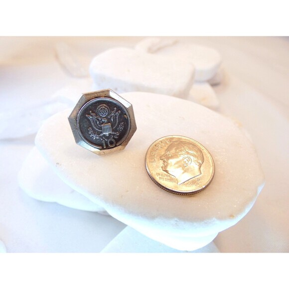 U.S. ARMY MILITARY 10 Years Service Sterling Silver Lapel Pin - Picture 2 of 4